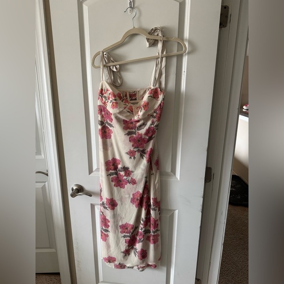Free People Floral Layered Mesh Slipdress Size large - Picture 4 of 7